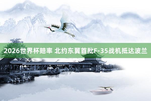 2026世界杯赔率 北约东翼首批F-35战机抵达波兰