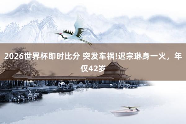 2026世界杯即时比分 突发车祸!迟宗琳身一火,年仅42岁
