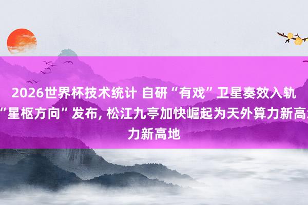2026世界杯技术统计 自研“有戏”卫星奏效入轨, “星枢方向”发布, 松江九亭加快崛起为天外算力新高地