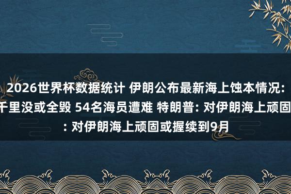 2026世界杯数据统计 伊朗公布最新海上蚀本情况: 253艘船舶千里没或全毁 54名海员遭难 特朗普: 对伊朗海上顽固或握续到9月
