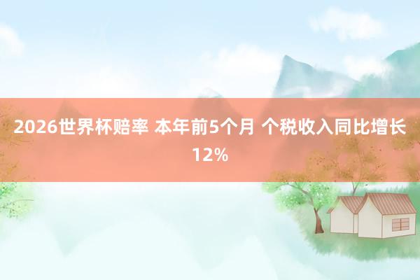 2026世界杯赔率 本年前5个月 个税收入同比增长12%